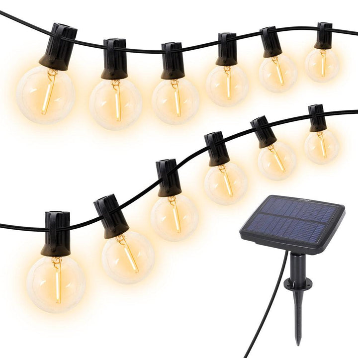 Serie de 12 Luces LED para Exteriores de Carga Solar 5.72m - Redlemon