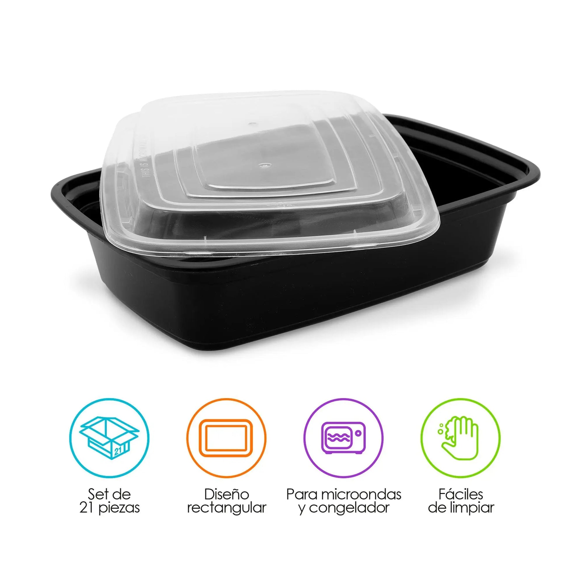 Recipientes para Comida Bento Box Reutilizables 21pz - Redlemon