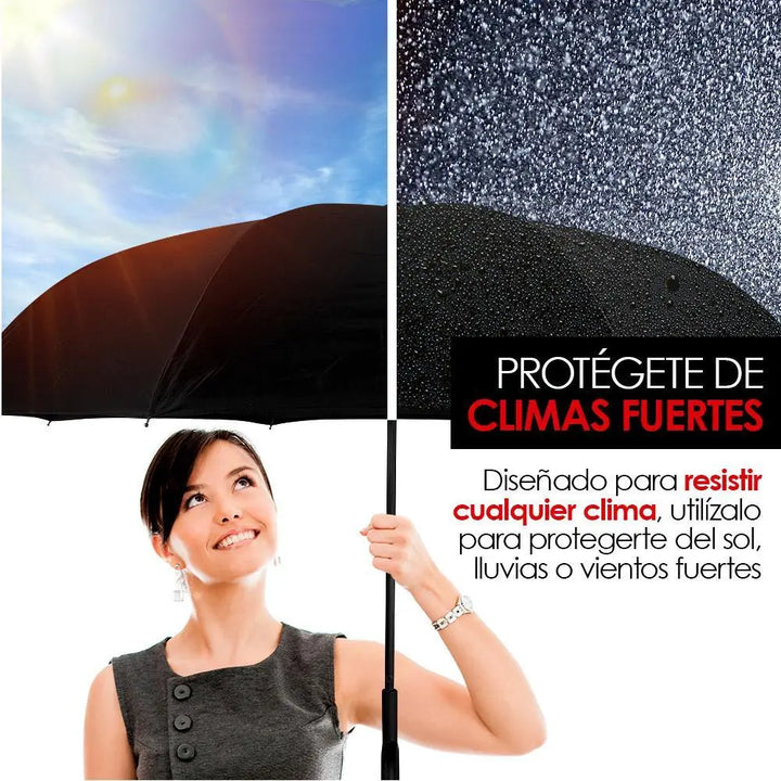 Paraguas Invertido Doble Refuerzo Sombrilla Resistente - Redlemon