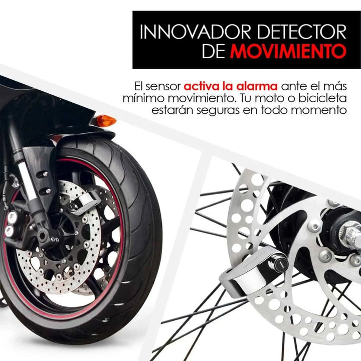 Candado de Disco con Alarma para Bicicleta y Motocicleta - Redlemon