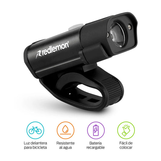 Luz Delantera para Bicicleta LED Recargable Impermeable - Redlemon