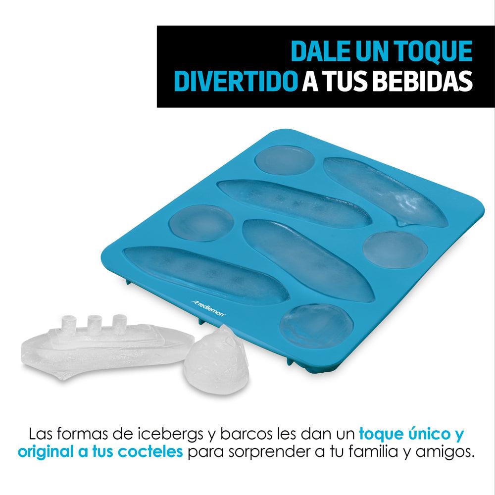 Moldes para Hielos de Silicón en Forma de Barco e Iceberg 2pz - Redlemon