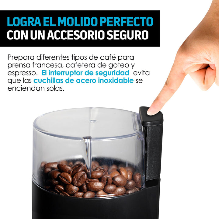 Molino de Café y Especias Eléctrico Automático (50g) - Redlemon