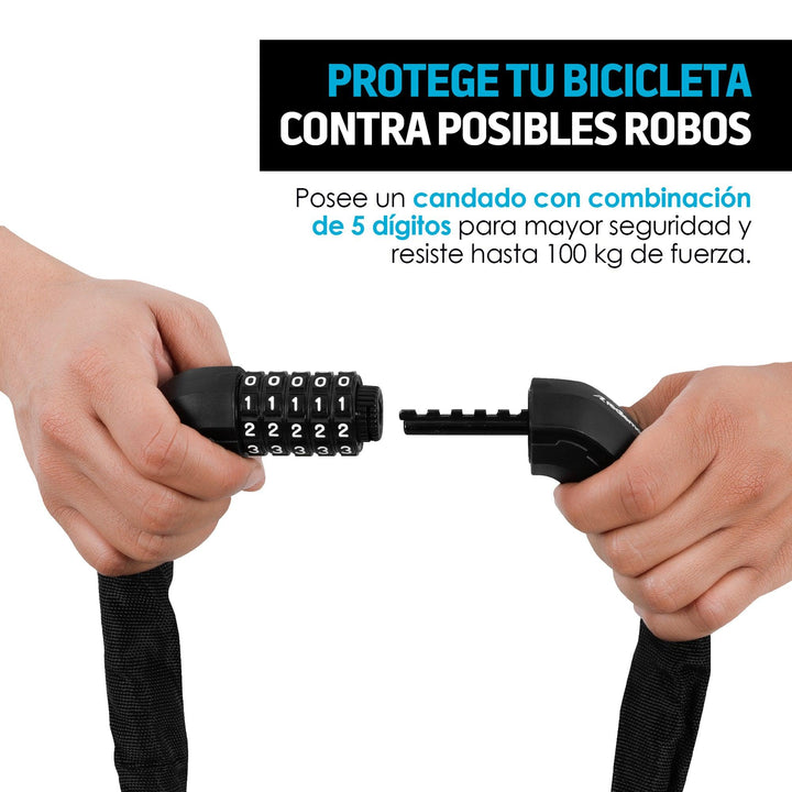 Candado de Combinación para Bicicleta Resistente al Agua (99 cm) - Redlemon