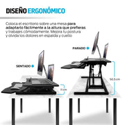 Escritorio de Pie para Computadora de Altura Ajustable Standing Desk - Redlemon