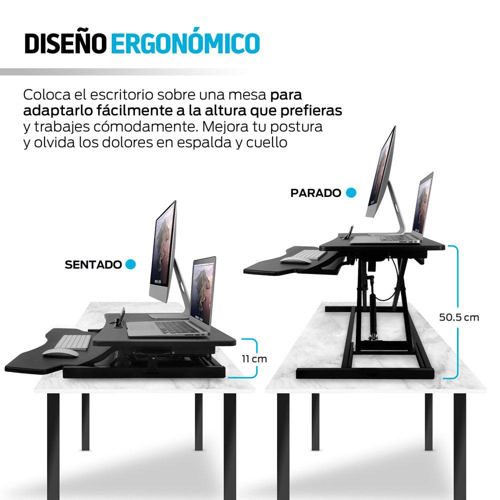 Escritorio de Pie para Computadora de Altura Ajustable Standing Desk - Redlemon