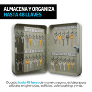 Caja para Llaves Almacena y Organiza Hasta 48 Llaves - Redlemon