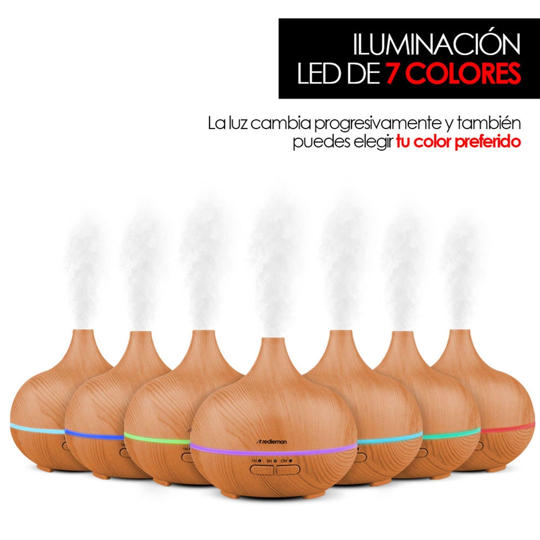 Difusor Aceites Humidificador Aromaterapia 100 Ml - Redlemon