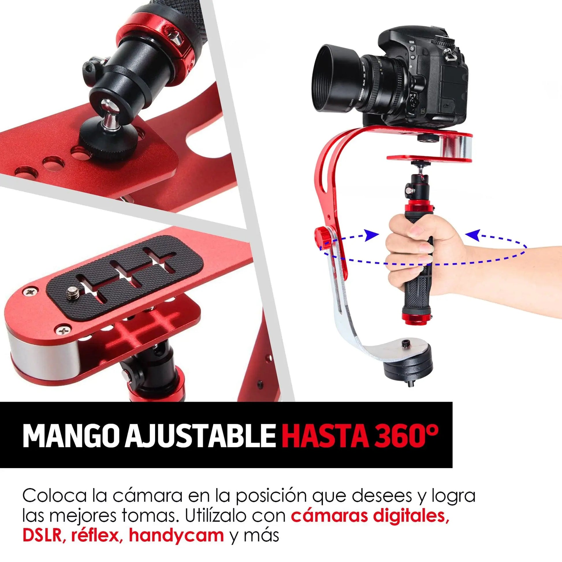 Estabilizador de Cámara Steadycam Brazo Universal - Redlemon