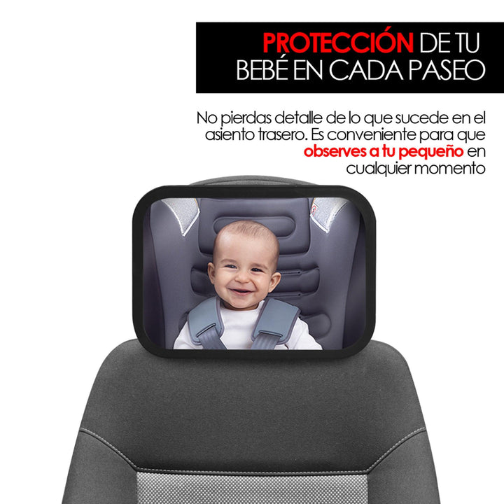 Espejo Retrovisor Extra Grande para Auto para Bebé - Redlemon