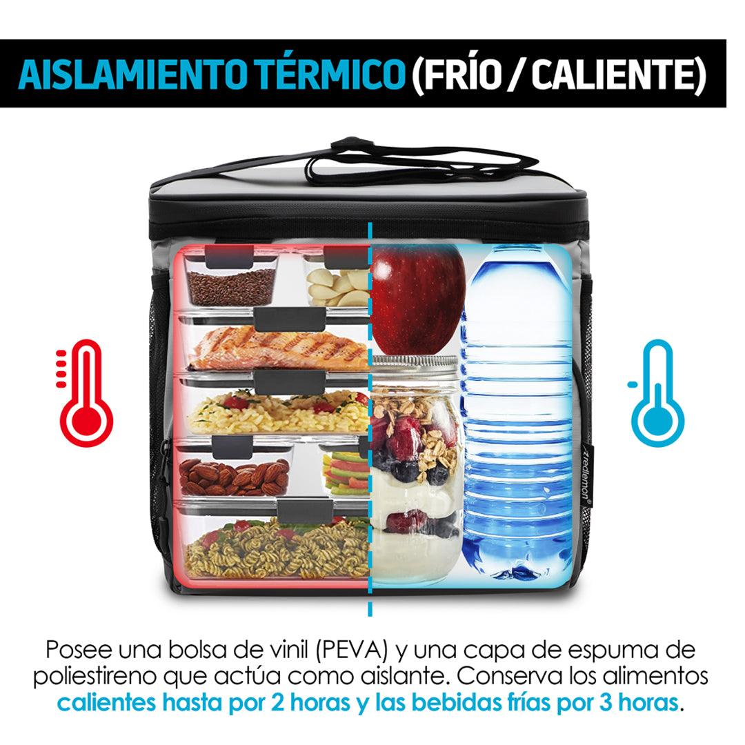 Lonchera Térmica Hielera Grande con Correa Ajustable - Redlemon