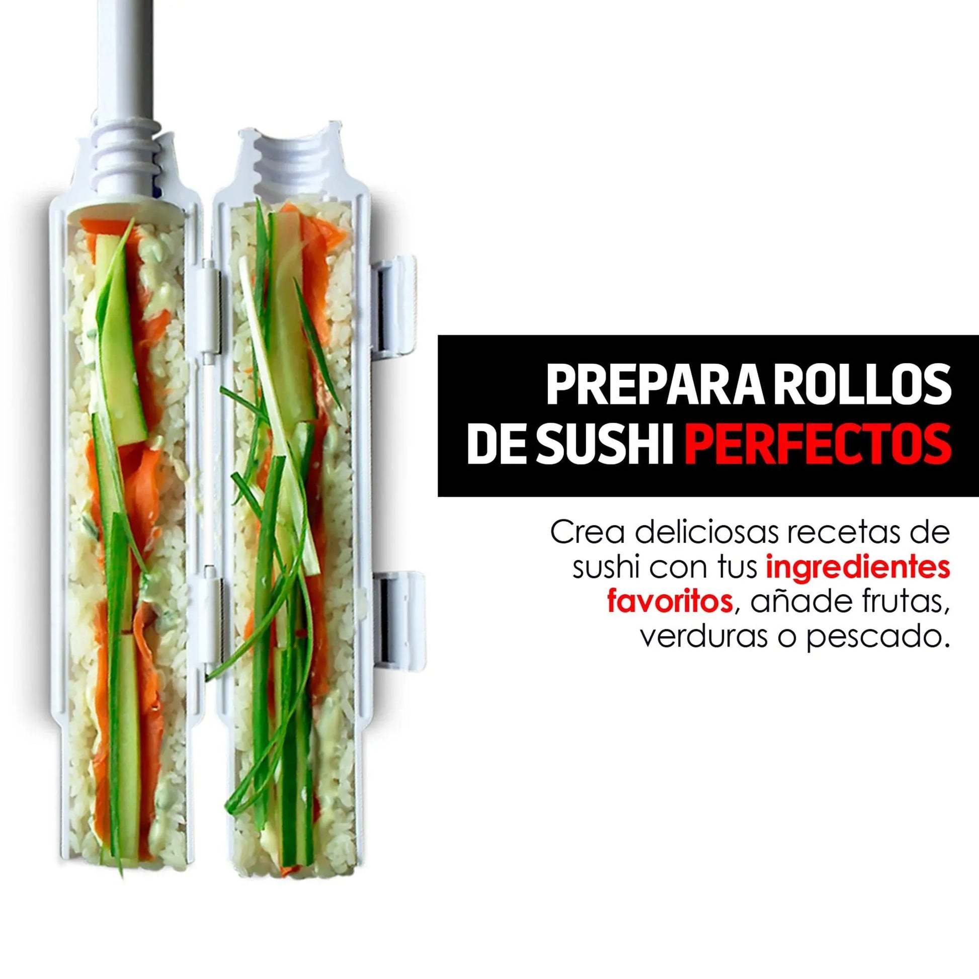 Sushi Bazooka Molde para Hacer Rollos de Sushi Maki - Redlemon