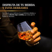 Vasos de Vidrio para Whisky Inclinados 4 Pz (325 ml) Redlemon Technology México