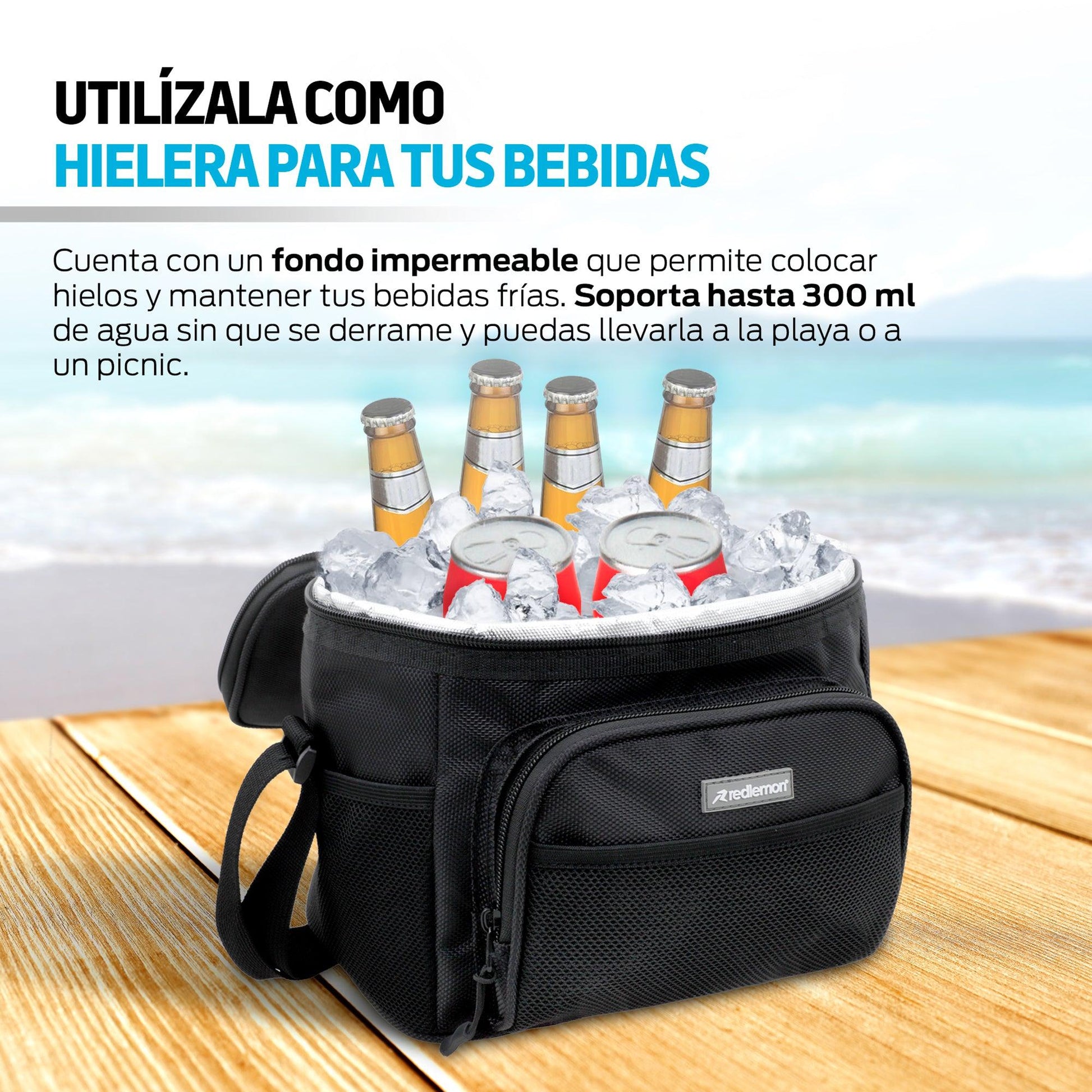 Lonchera Térmica y Hielera Portátil con Múltiples Compartimentos - Redlemon