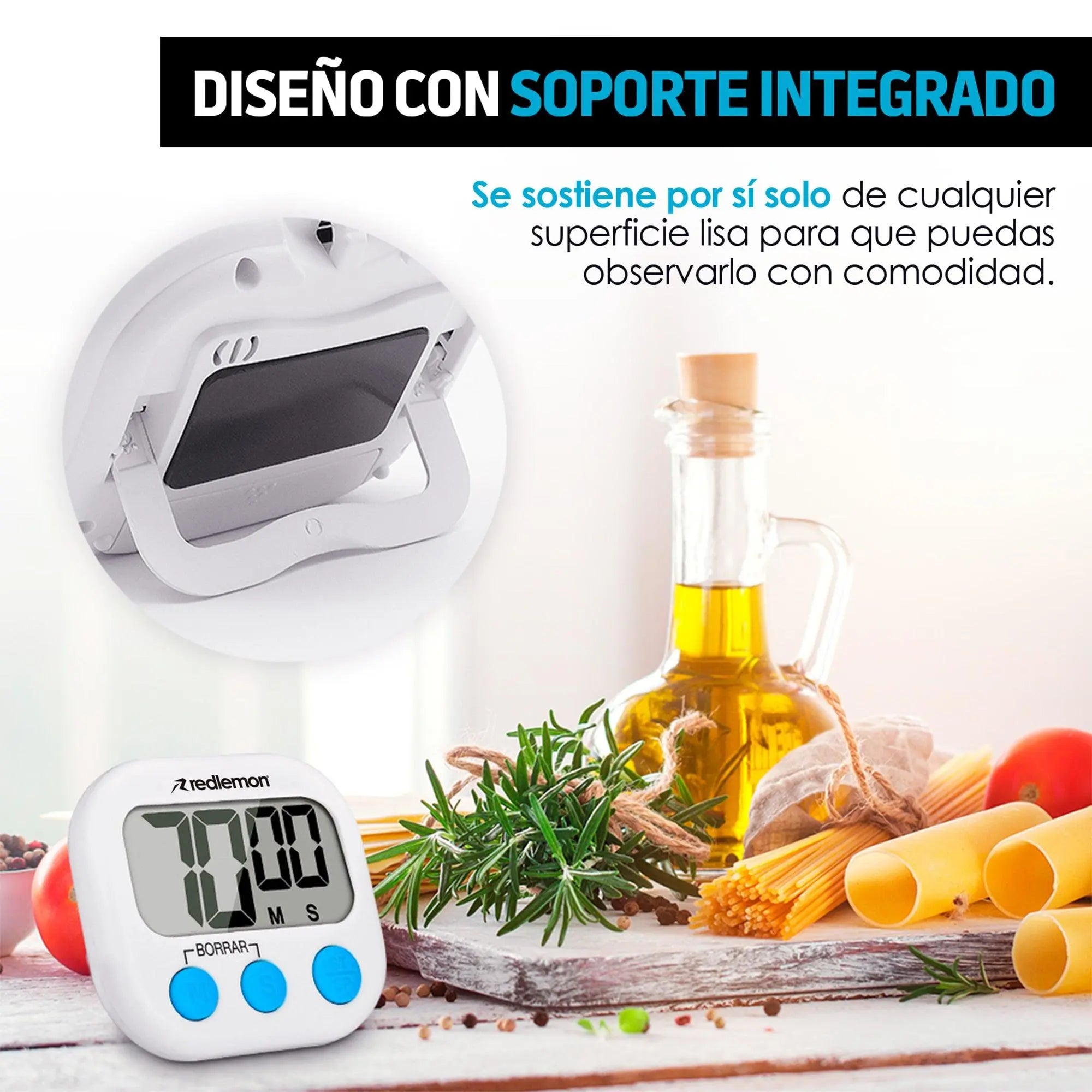 Temporizador Digital de Cocina Pantalla LCD Timer