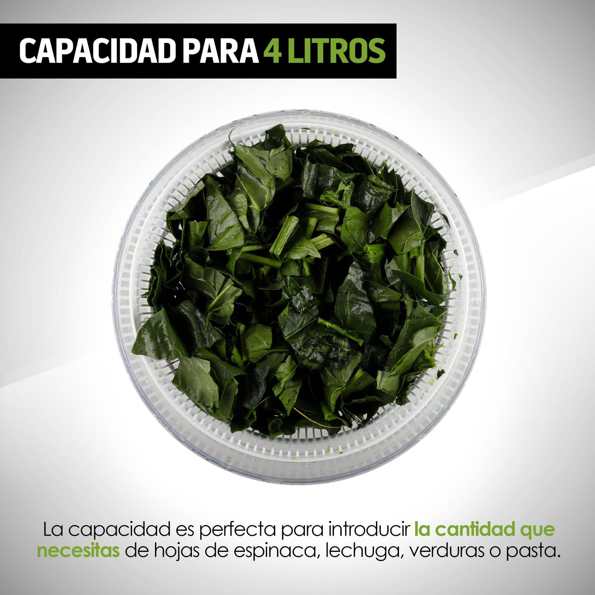 Centrifugadora de Ensalada con Escurridor Integrado 4 Litros - Redlemon