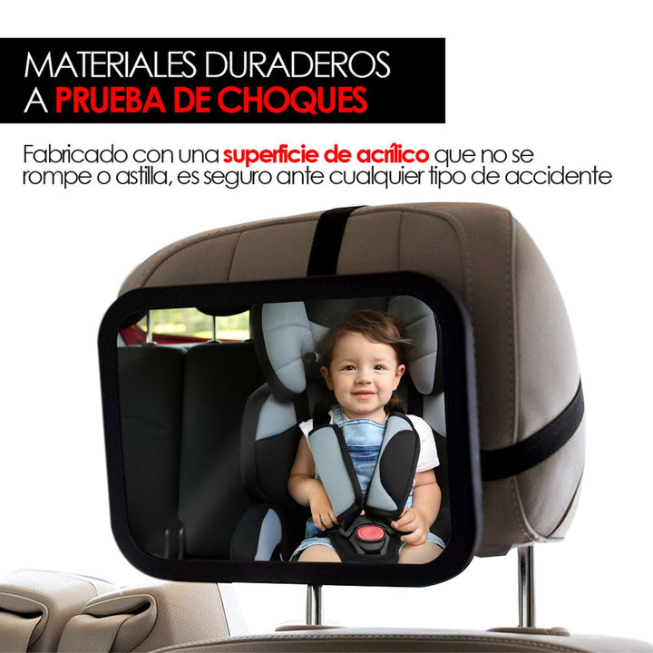 Espejo Retrovisor Extra Grande para Auto para Bebé - Redlemon