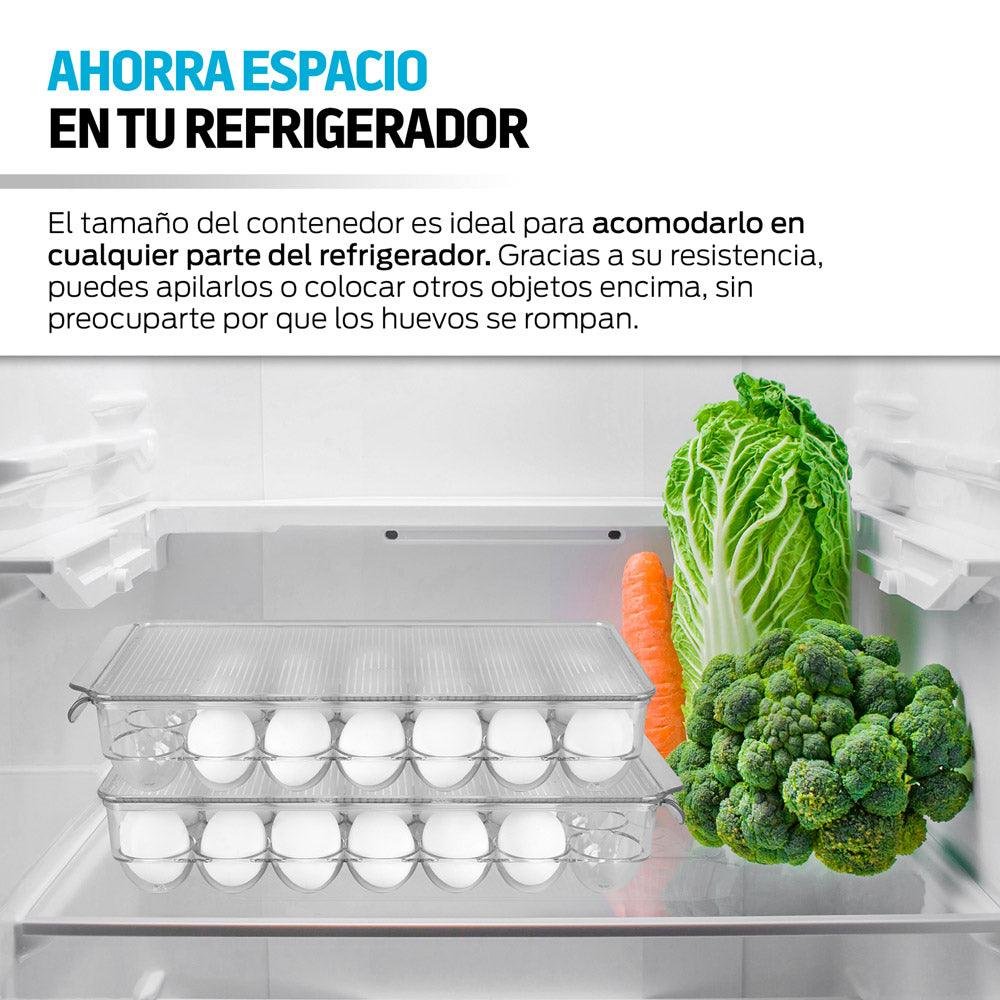 Organizador de Huevos para Refrigerador con Tapa 21 Huevos - Redlemon