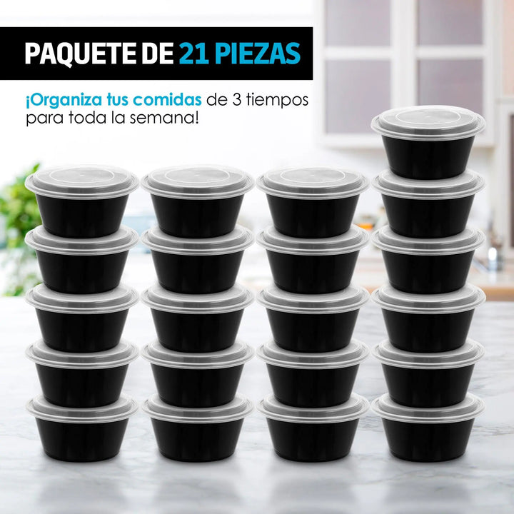 Recipientes para Comida Bento Box Reutilizables 21pz - Redlemon