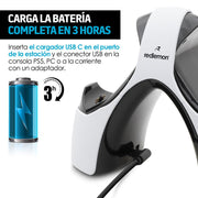 Cargador para 2 Controles PS5 Dualsense Estación de Carga - Redlemon