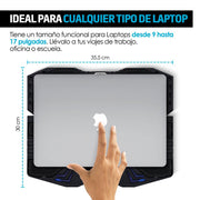 Ventilador y Soporte para Laptop Gamer de 6 Velocidades - Redlemon