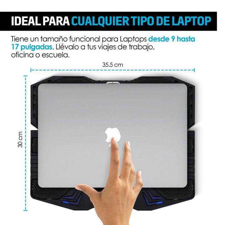 Ventilador y Soporte para Laptop Gamer de 6 Velocidades - Redlemon