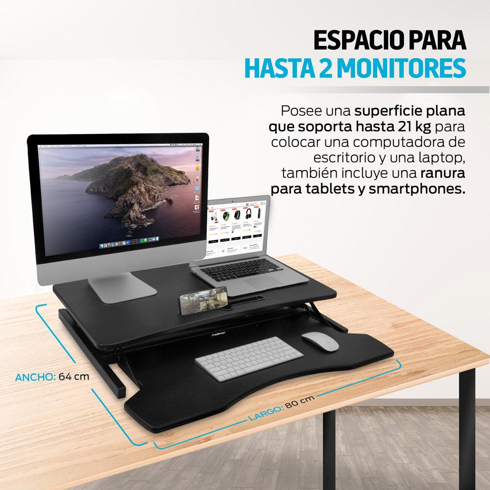 Escritorio de Pie para Computadora de Altura Ajustable Standing Desk - Redlemon