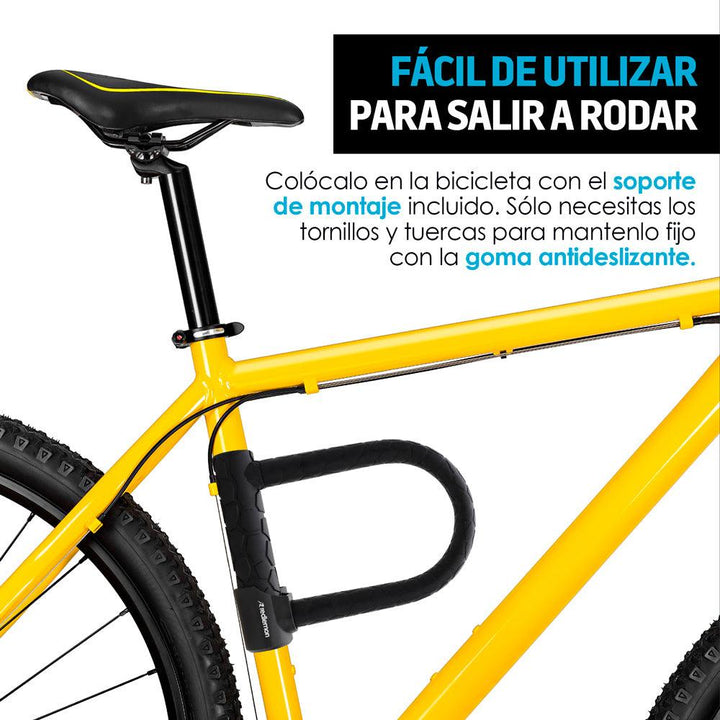 Candado para Bicicleta Premium en U Ultra Reforzado Contra Agua - Redlemon