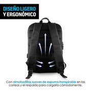 Mochila Antirrobo Impermeable Lujo Candado Laptop - Redlemon