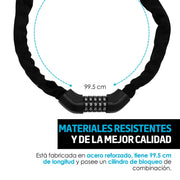 Candado de Combinación para Bicicleta Resistente al Agua (99 cm) - Redlemon
