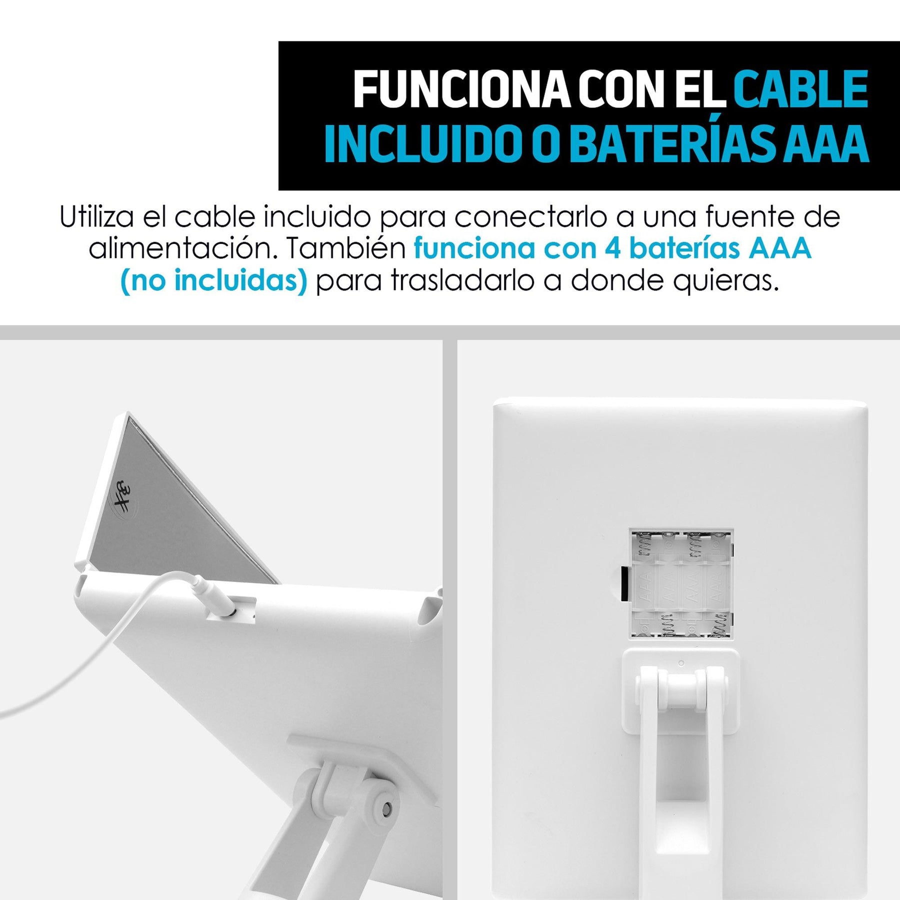 Espejo para Maquillaje con Aumentos y Luz LED Ajustable - Redlemon