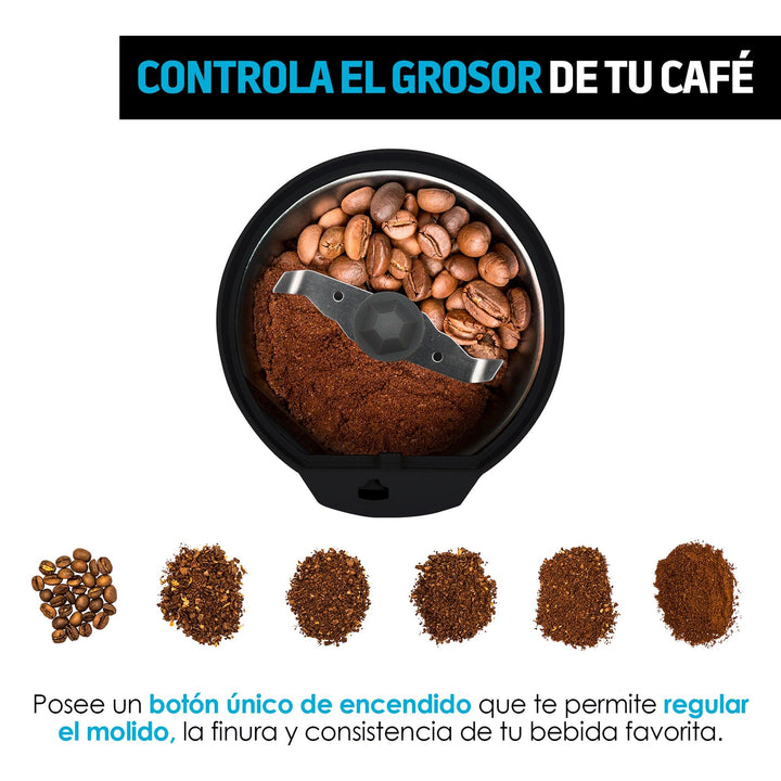Molino de Café y Especias Eléctrico Automático (50g) - Redlemon