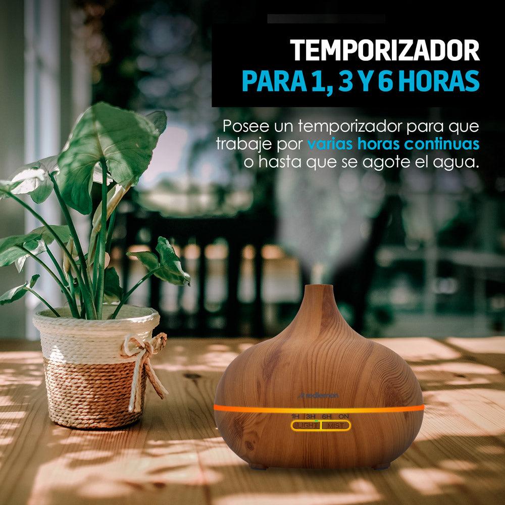 Humidificador y Difusor de Aceites Esenciales con Control Remoto (550ml) - Redlemon