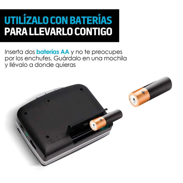Reproductor y Convertidor de Casetes a MP3 Audífonos - Redlemon