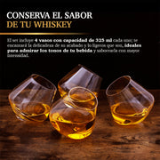 Vasos de Vidrio para Whisky Inclinados 4 Pz (325 ml) Redlemon Technology México