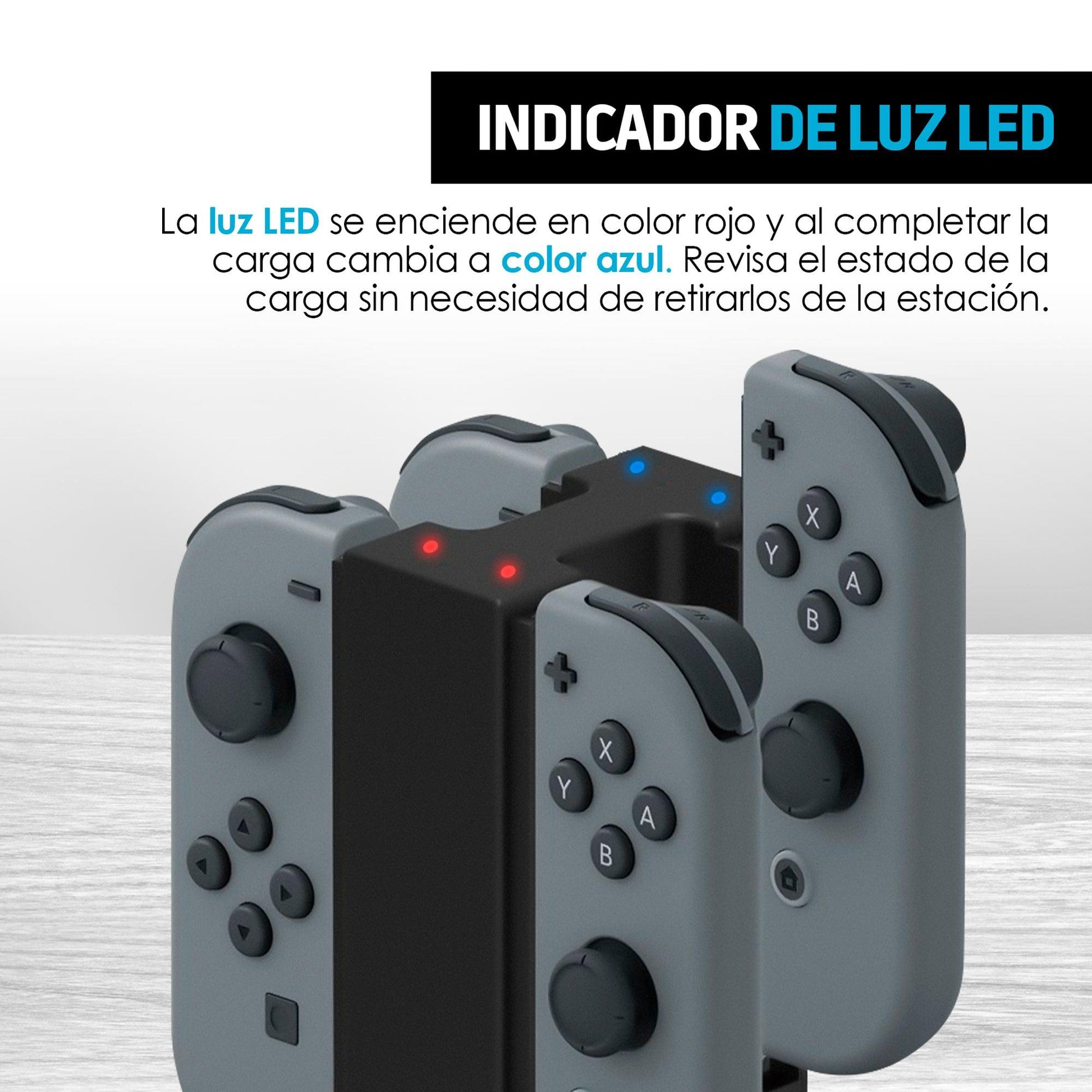 Cargador para Controles Joy-Con de Nintendo Switch 2 pares - Redlemon