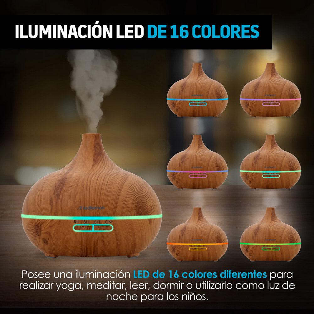 Humidificador y Difusor de Aceites Esenciales con Control Remoto (550ml) - Redlemon