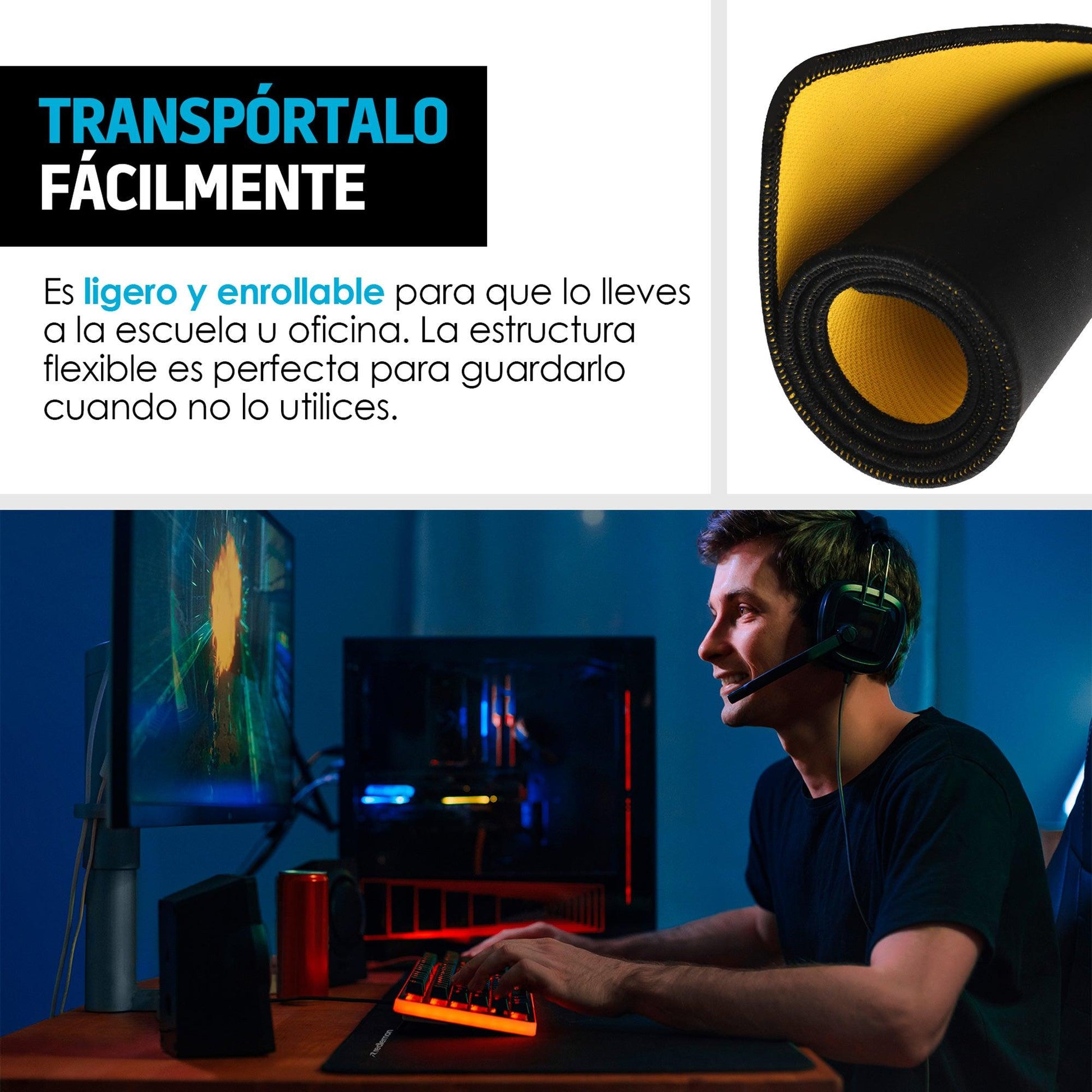 Mouse Pad Gamer XXL Superficie Control Resistente al Agua - Redlemon