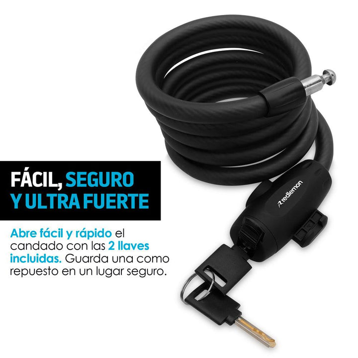 Candado para Bicicleta Básico Extra Largo (1.47m) - Redlemon