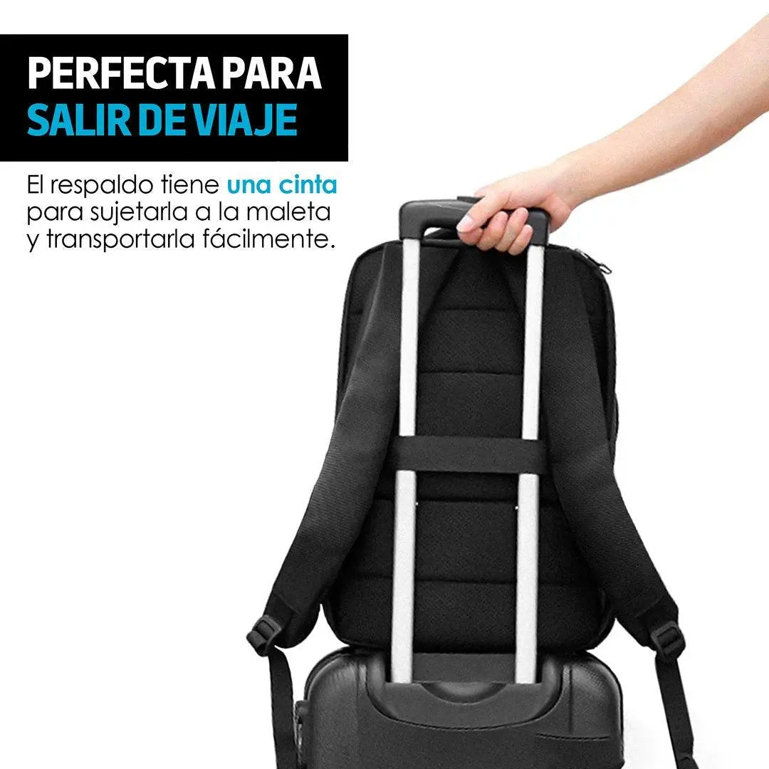 Mochila Antirrobo Impermeable Lujo Candado Laptop - Redlemon