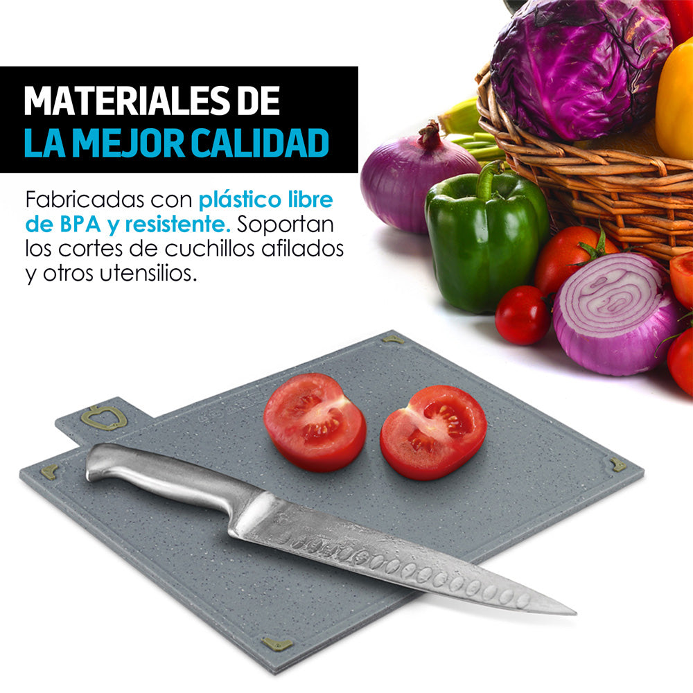 Tablas para Picar Con Base Colores Indicadores 4 Pz Redlemon Technology México