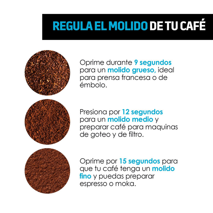 Molino de Café y Especias Eléctrico Automático (50g) - Redlemon
