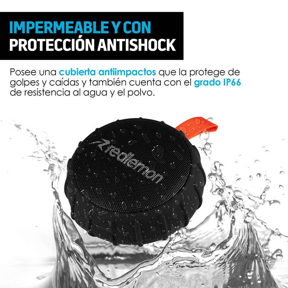 Bocina Bluetooth Inalámbrica Y Portátil Contra Agua - Redlemon