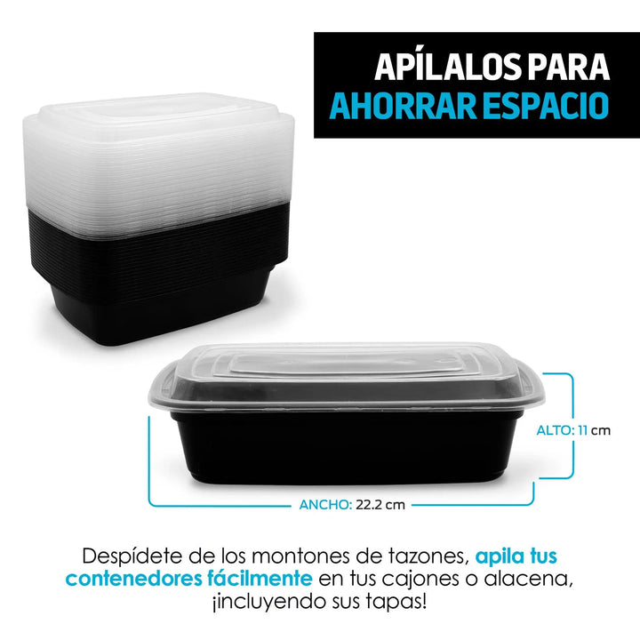 Recipientes para Comida Bento Box Reutilizables 21pz - Redlemon