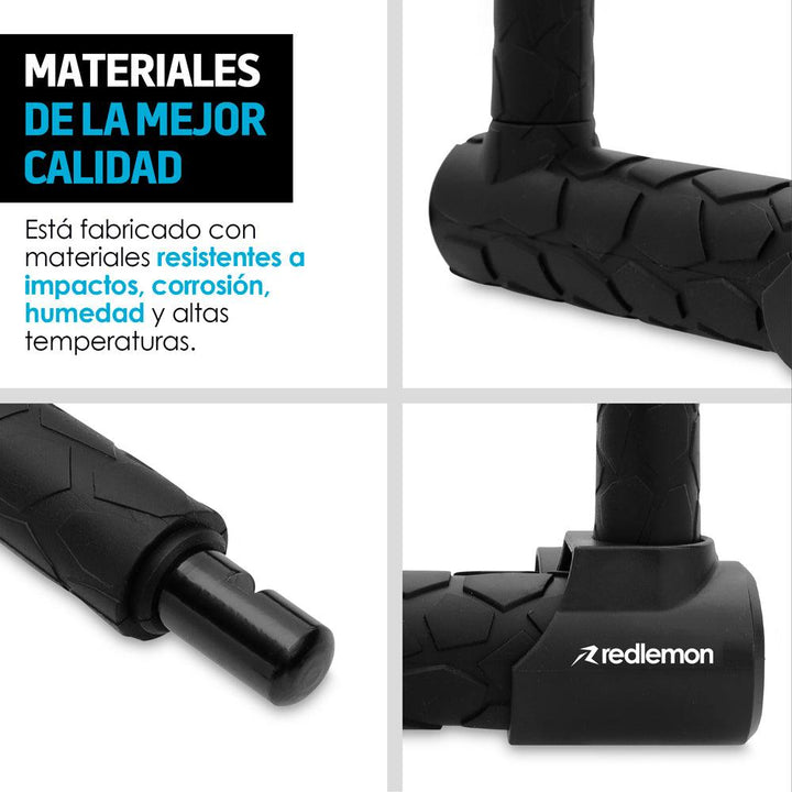Candado para Bicicleta Premium en U Ultra Reforzado Contra Agua - Redlemon