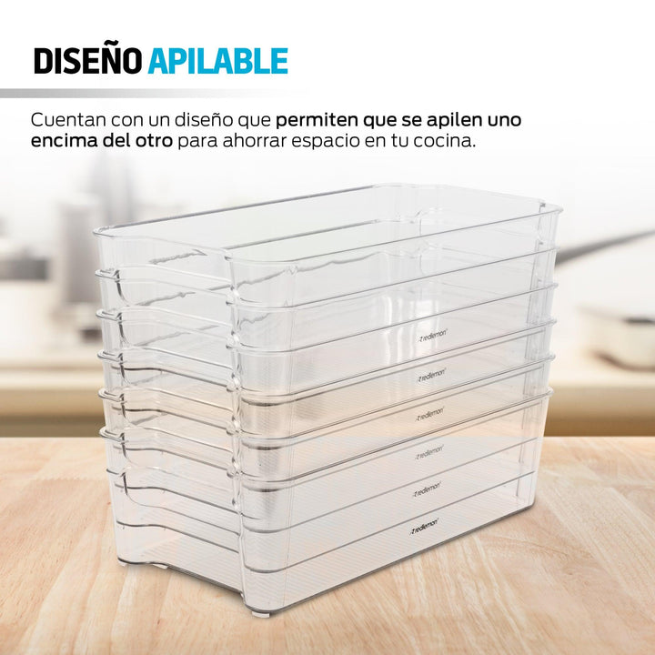 Organizadores para Refrigerador Alacena y Cocina 6 piezas - Redlemon