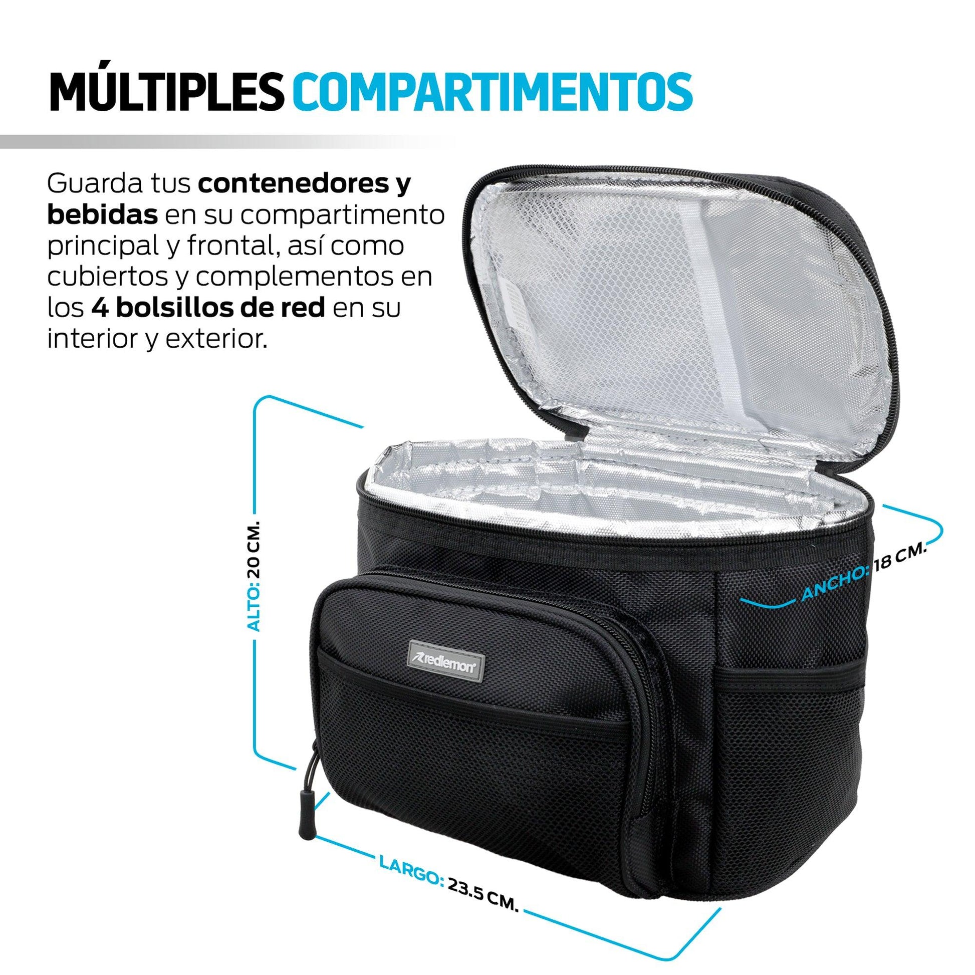 Lonchera Térmica y Hielera Portátil con Múltiples Compartimentos - Redlemon