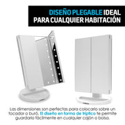 Espejo para Maquillaje con Aumentos y Luz LED Ajustable - Redlemon