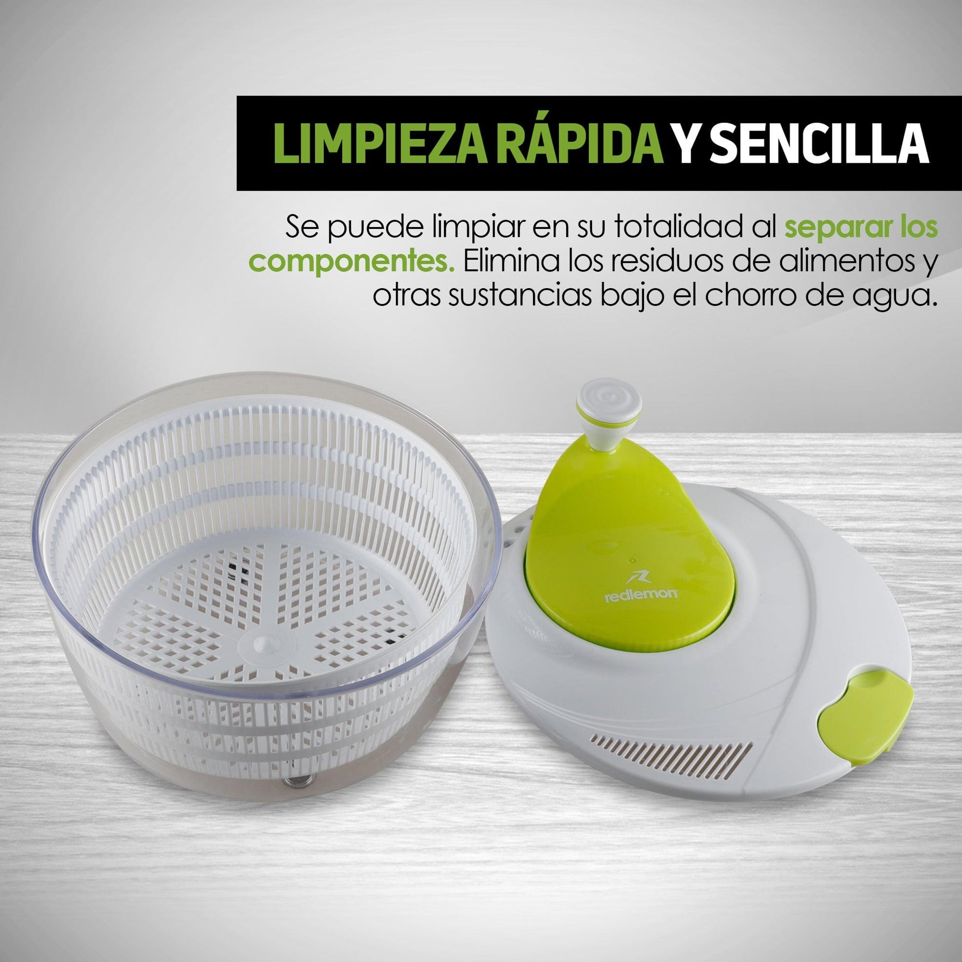 Centrifugadora de Ensalada con Escurridor Integrado 4 Litros - Redlemon