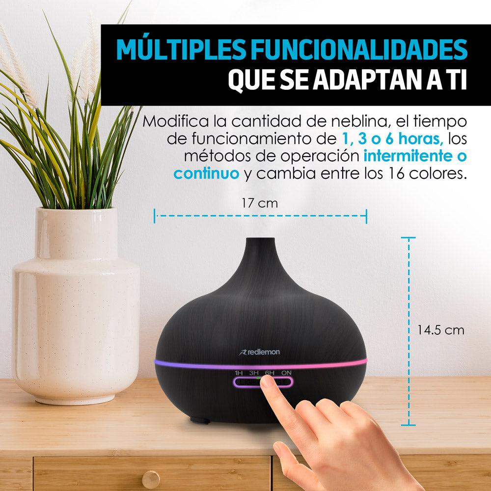 Humidificador y Difusor de Aceites Esenciales con Control Remoto (550ml) - Redlemon